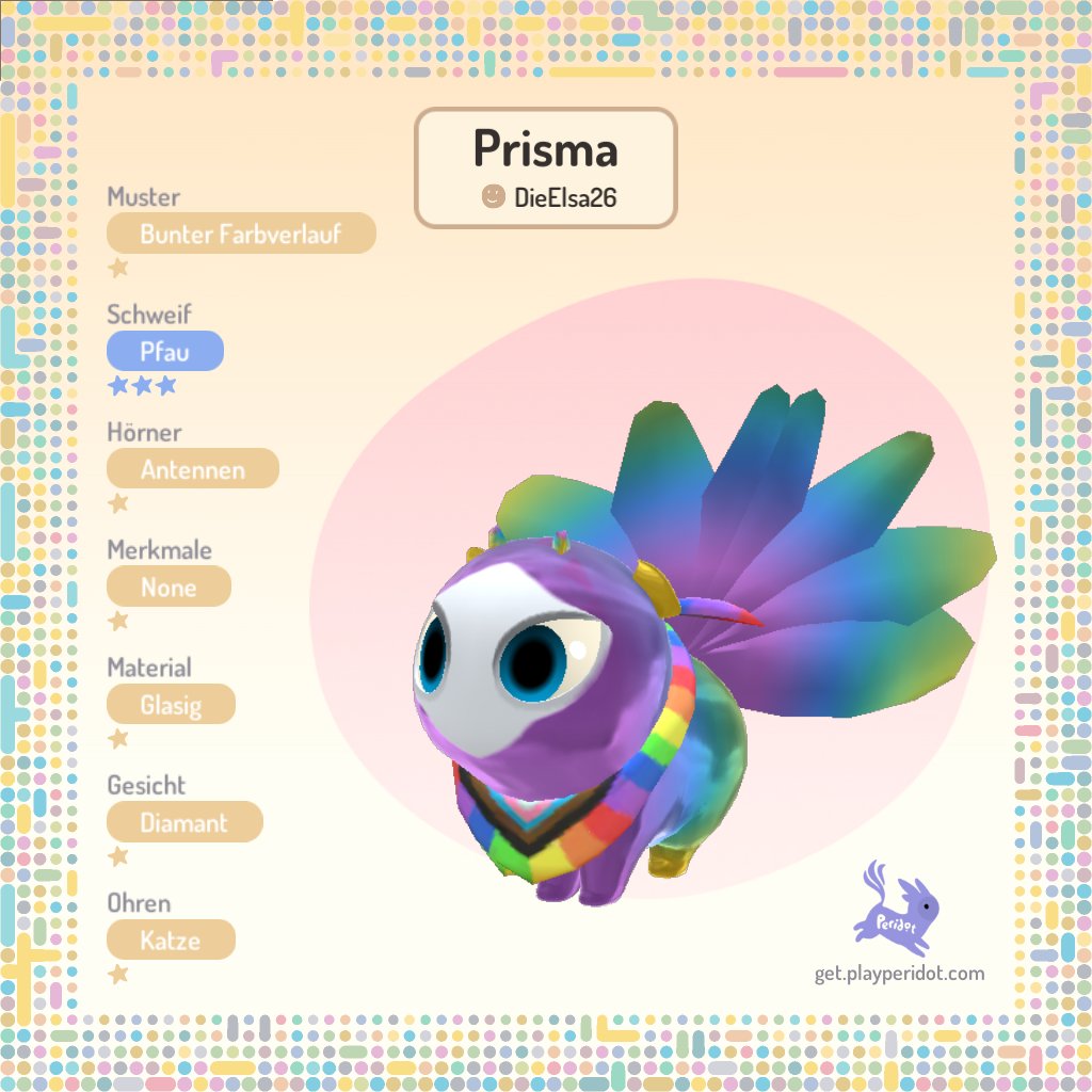 @playperidot 

My 6th generation of Dots. Say hello to Prisma. Isn't she a beauty? 😍 She looks so shiny and colorful. 🥰

#playperidot #peridot #Perituber #germanperituber