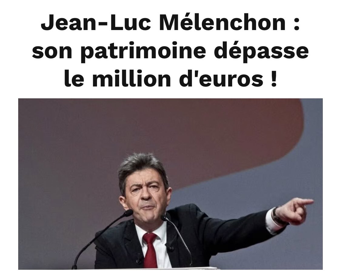 <a href="/JLMelenchon/">Jean-Luc Mélenchon</a> Ce qu’a Jean-Luc Mélenchon beaucoup ne l’ont pas : cela veut-il dire qu’il faut lui mettre aussi une cible sur le dos parce que riche ?