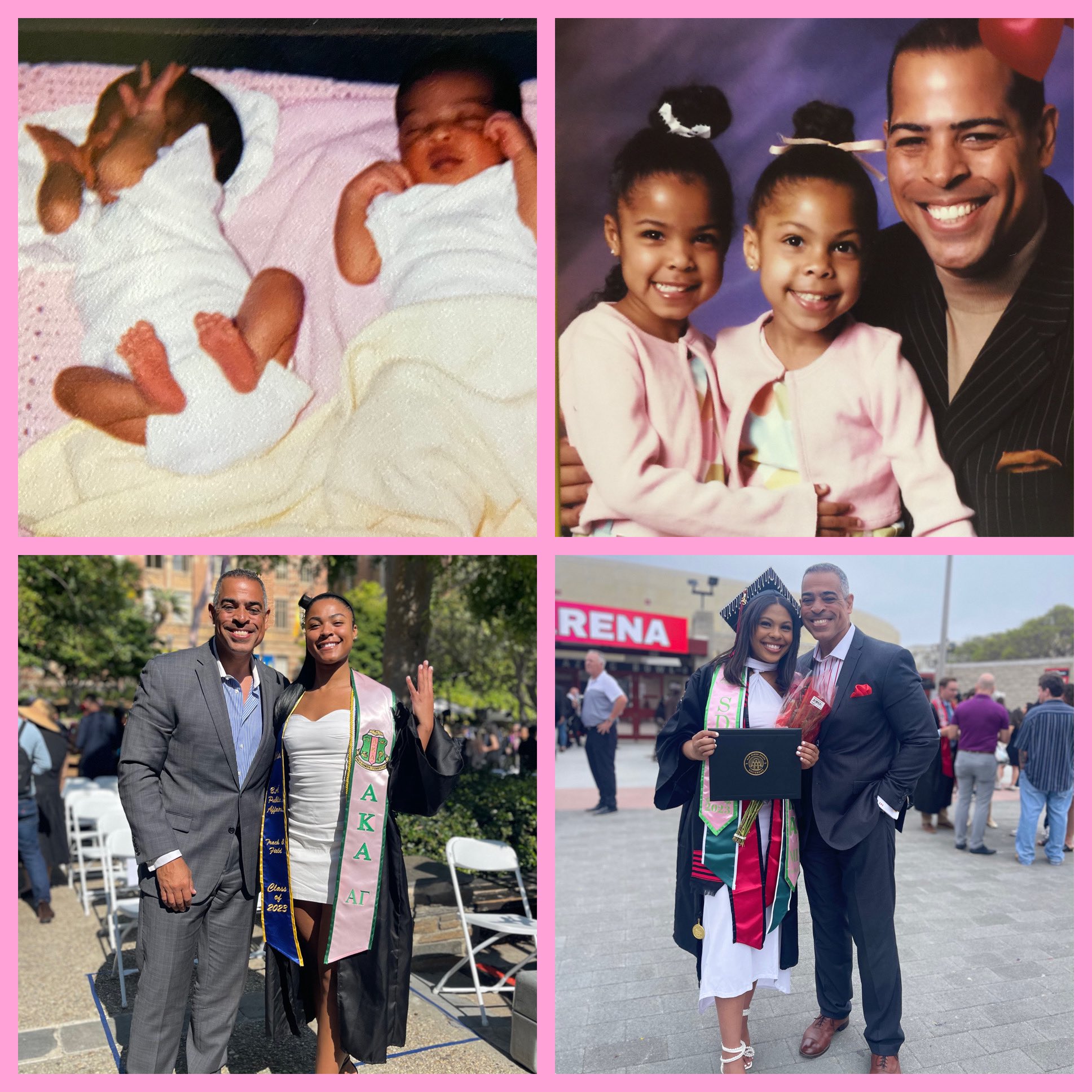 Chris Schauble on X: "How it started versus how it's going… As of this #FathersDay weekend our older set of twins have both graduated college (@SDSU & @UCLA). Wishing all fellow dads