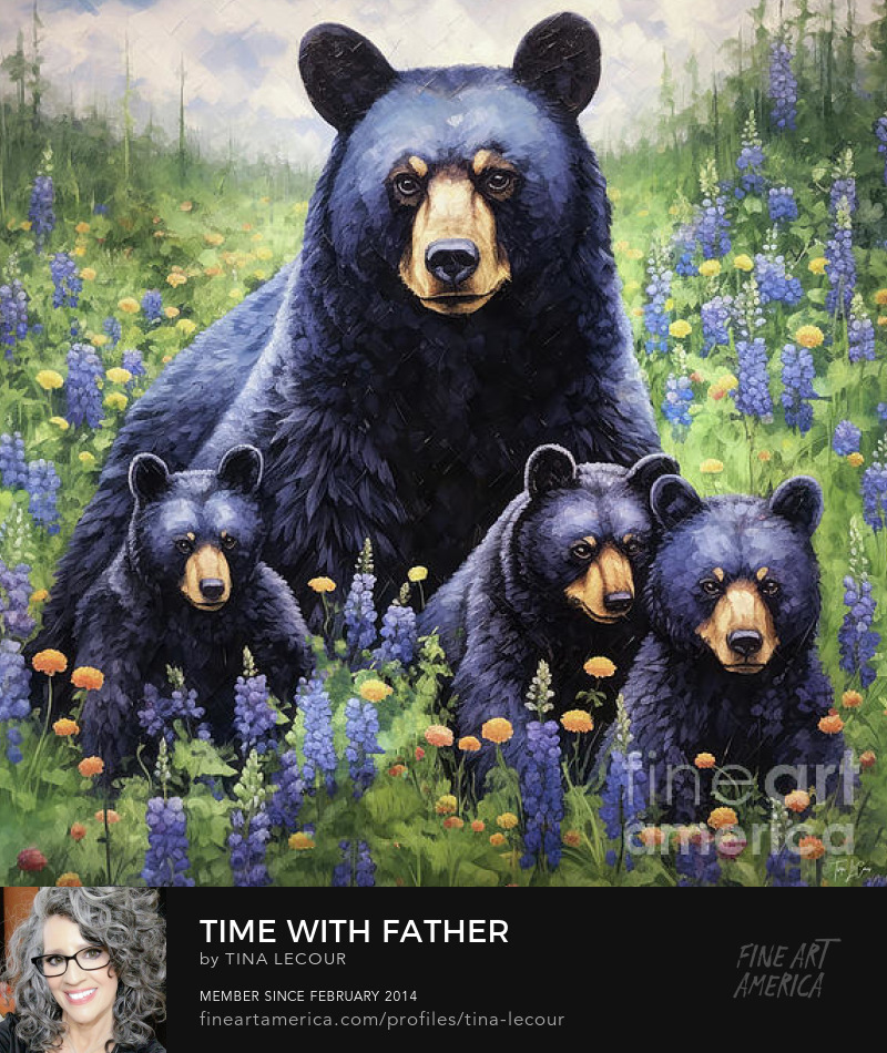 Happy Father's Day....Time  With Father...Can Be Purchased Here..tina-lecour.pixels.com/featured/time-…

#FathersDay2023 #fathersdayweekend #animals #homedecor #interiordecor #interiordesigner #western #bears #wallart #buyintoart #ayearforart #art #nature