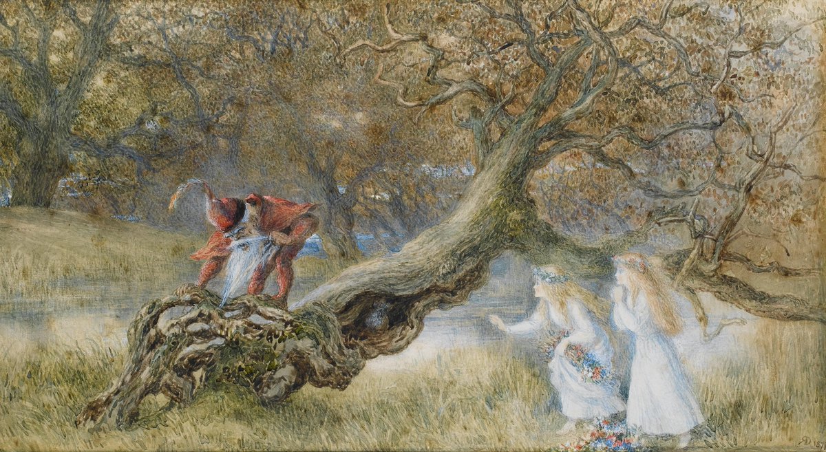 Tales tell of fairies marrying mortal men. In one, the object of a fairy’s affection was an old man who had been long baptized, the fairies baked him in an oven to reduce him to ashes before kneading him anew; a ritual that made the new husband young and handsome. #FolkloreSunday