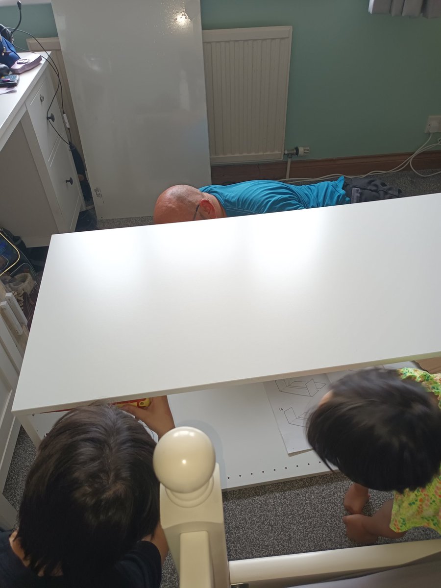 Even on Father's Day, he doesn't get to chill 🙈 Wardrobe building today. He's loving spending time with the youngest 2 💕 #bestdaddy #FathersDay2023 #makingmemories