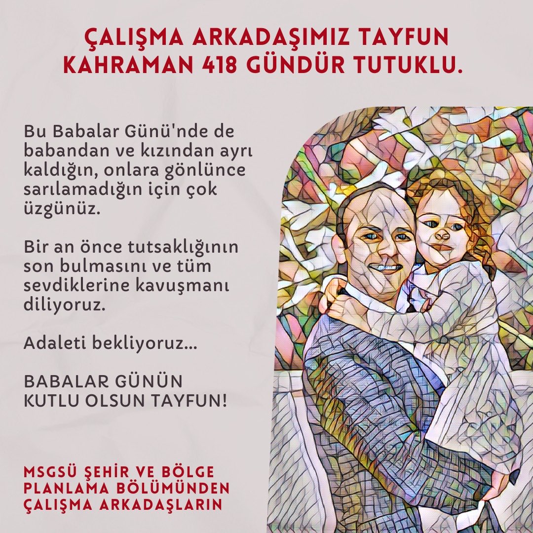 Ah be güzel adam. Güzel kızına hızla kavuş inşallah! Bu adaletsizliğe neden olanları da iyilik yapacağım diye unutma sakın!