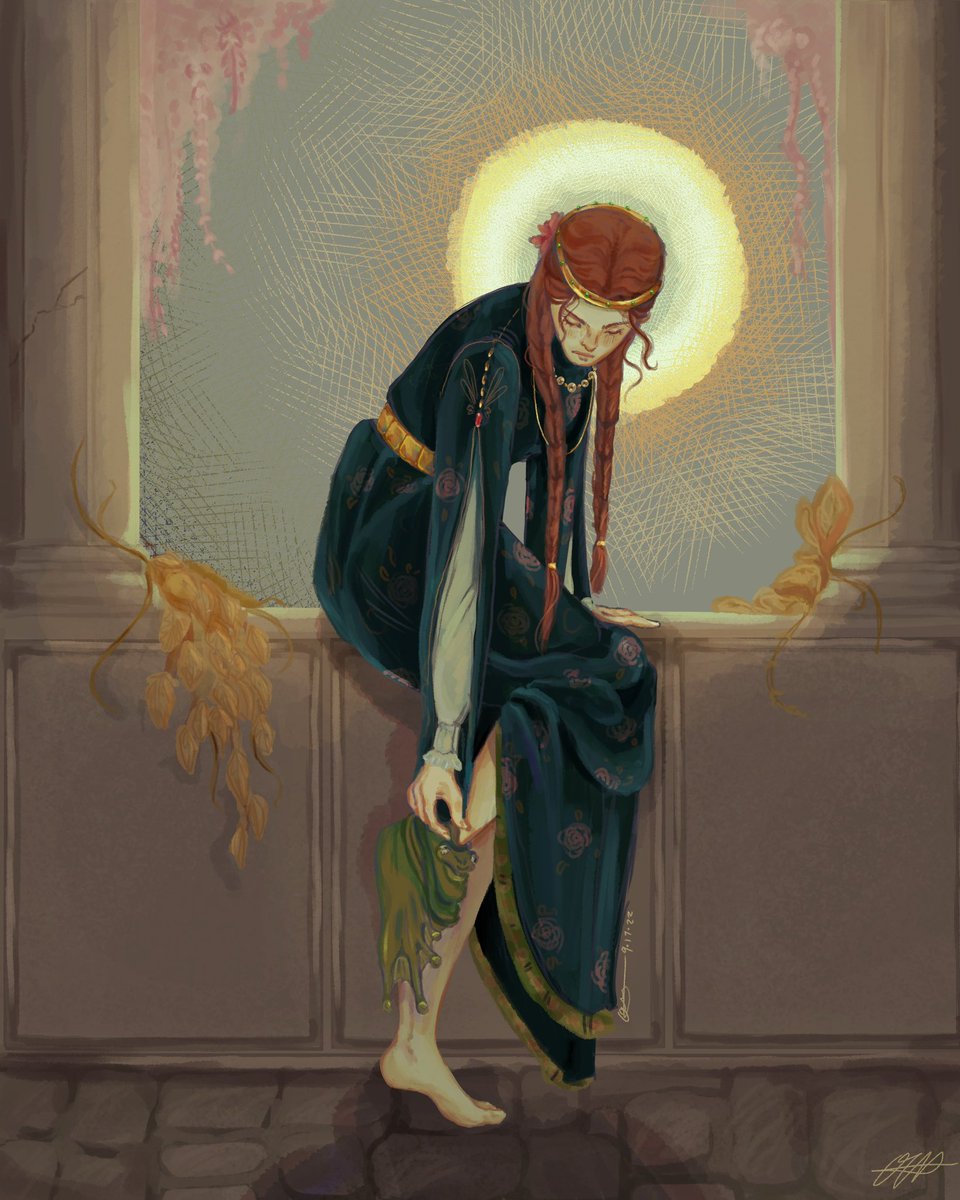 oliv_pit's tweet photo. Artists! QRT with a painting that was way above your skill level at the time! 

Considering this was when I first started using the wacom, I’m still so happy with it https://t.co/gJMoVpJpof