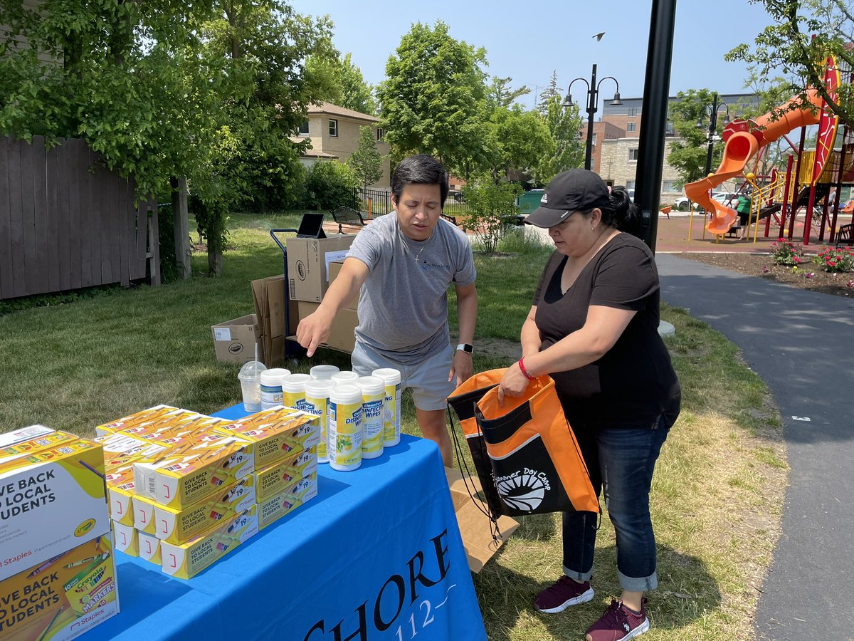 Huge TY to @highwoodlibrary for inviting us to their #SummerReadingKickoff event!! We were able to provide students with school registration information, school supplies from @staples, and meet new incoming families. @adri__castrejon #112Leads