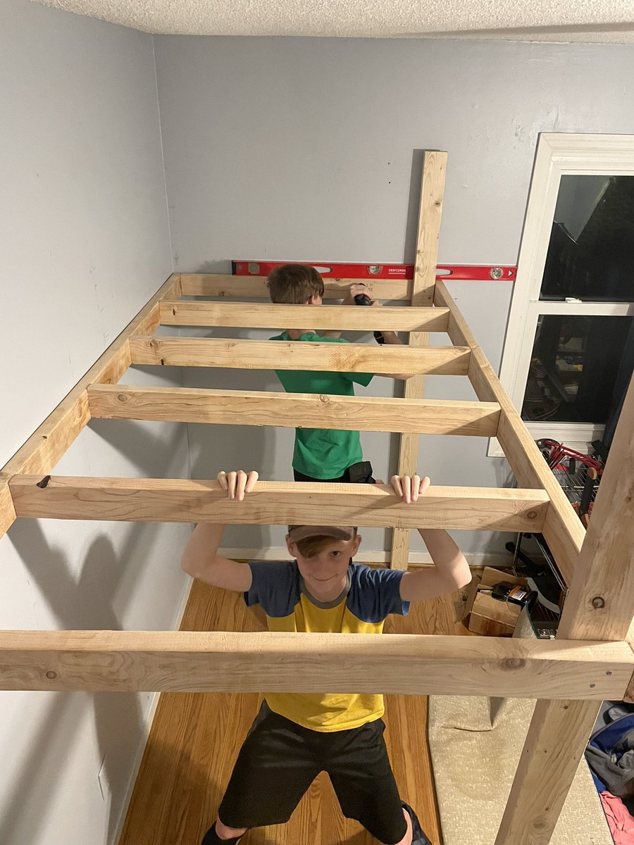 bartstyes's tweet photo. @celebrityhottub I told my wife that all I wanted for Father’s Day was to build loft beds in our boys’ bedrooms. She knows how much I love projects so… https://t.co/Hl0XCYcxxn