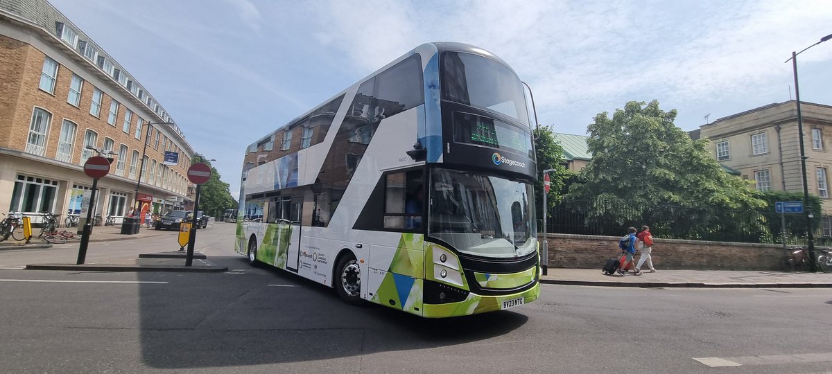 Afternoon in Cambridge, ideal opportunity to use the new <a href="/VolvoBusUK/">Volvo Bus UK & Ireland</a> BZL electric buses. After many years in development its great to see these buses in service. Impressed with the comfy seats and very smooth ride.