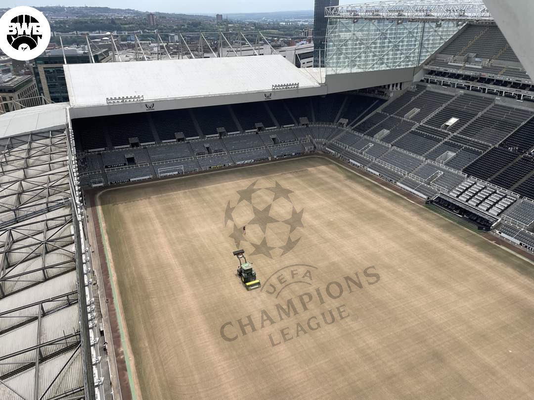 Photos have this week been leaked of the pitch at St.James’ Park being relayed by the ground staff ahead of the 2023/24 season…

#NUFC #NUFCfans