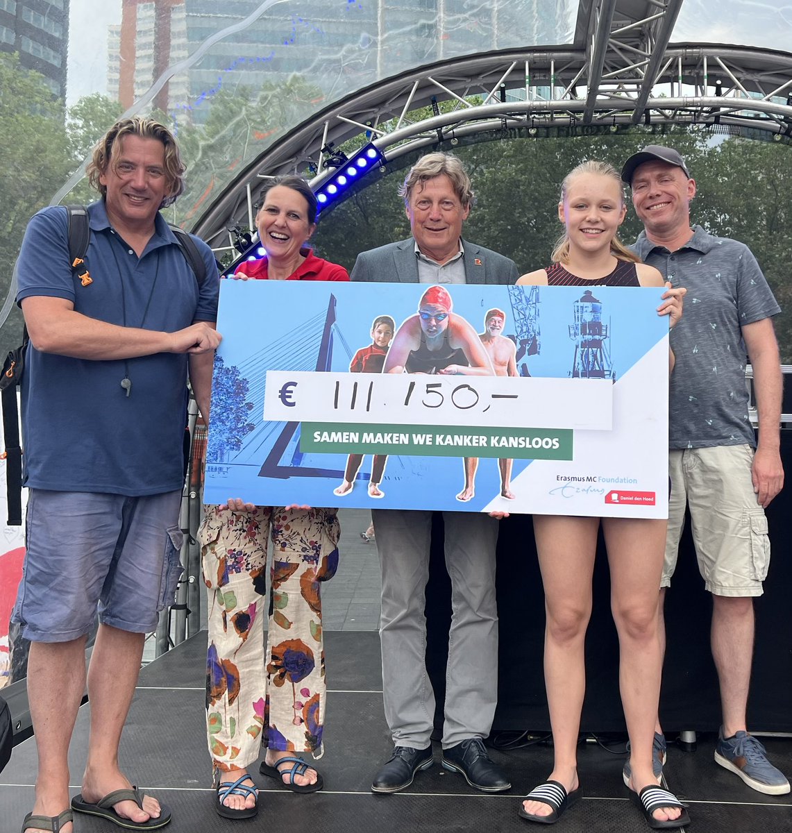 5e editie #Swim4Daniel brengt recordbedrag op van € 111.150 🙌

Het was mooi weer, we hebben mooie verhalen gehoord en er zijn mooie teksten gedeeld op de herrineringenmuur. 

Wij zijn iedereen enorm dankbaar voor hun bijdrage en aanwezigheid ❤️

Samen maken we Kanker Kansloos!