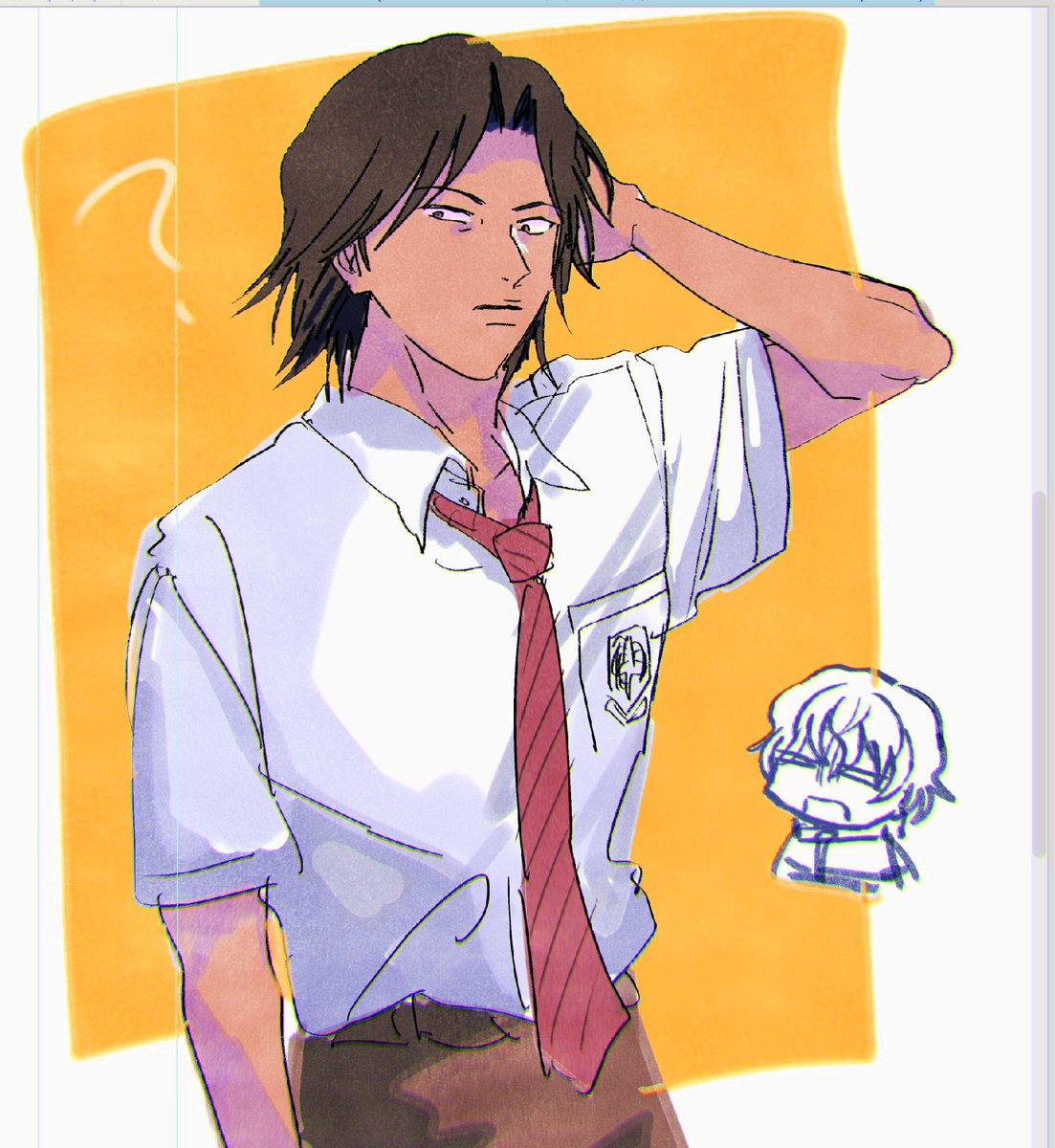 「わたくしもう…(テニスの絵描かなすぎて観月描けなくなっちゃた)」|休のイラスト