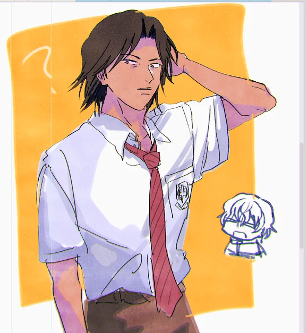 わたくしもう…(テニスの絵描かなすぎて観月描けなくなっちゃた)