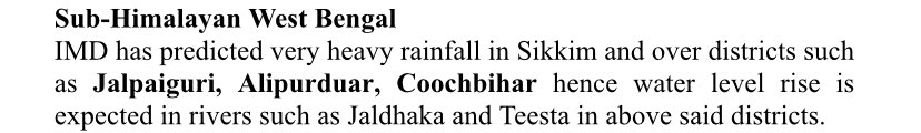 sharadcha1's tweet image. #Flood #Advisories for #Sikkim &amp;amp; North #Wesr_Bengal…. @CWCOfficial_FF @CWCOfficial_GoI @ndmaindia @ndrf