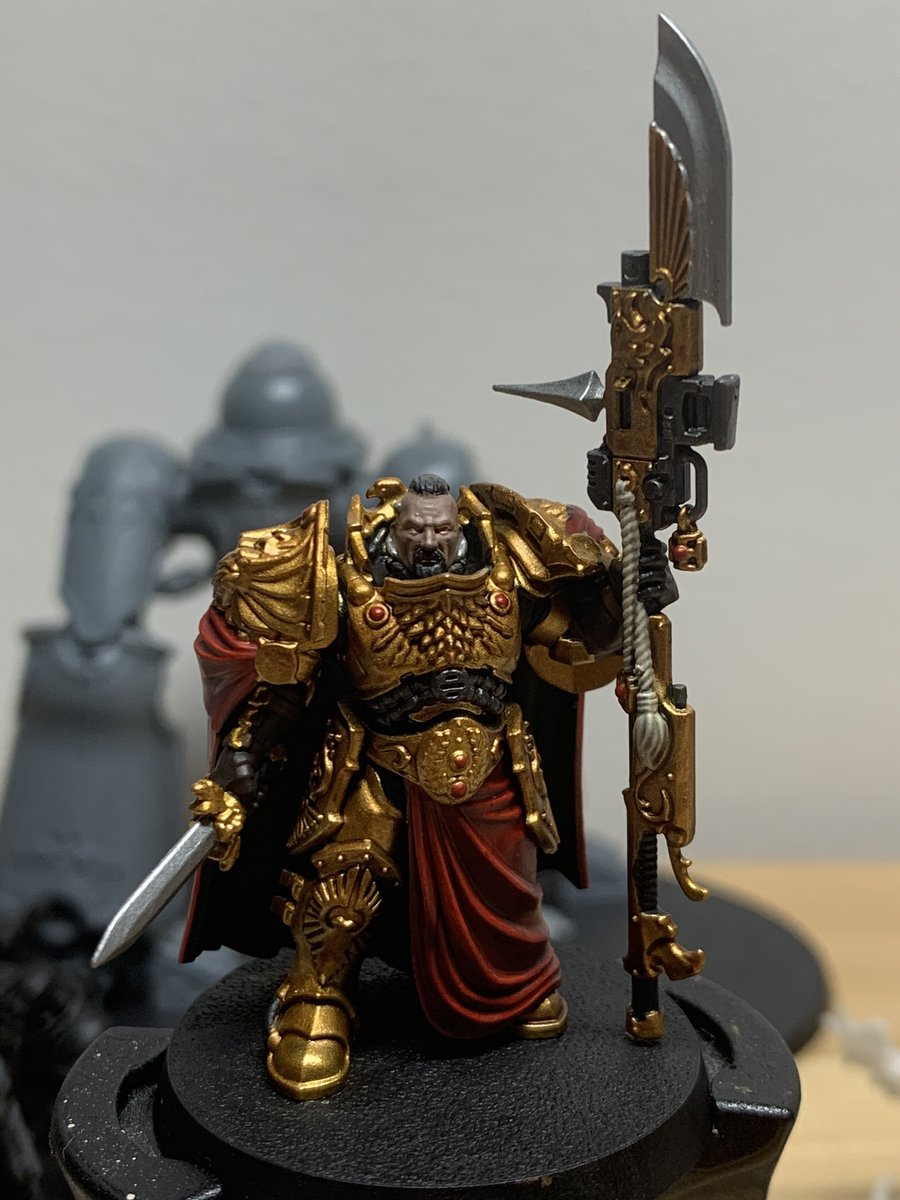 this took far longer than i wanted it to, but i got there in the end. Shield Captain of my Custodes kill team ready to go! #WarhammerCommunity #warhammer40k