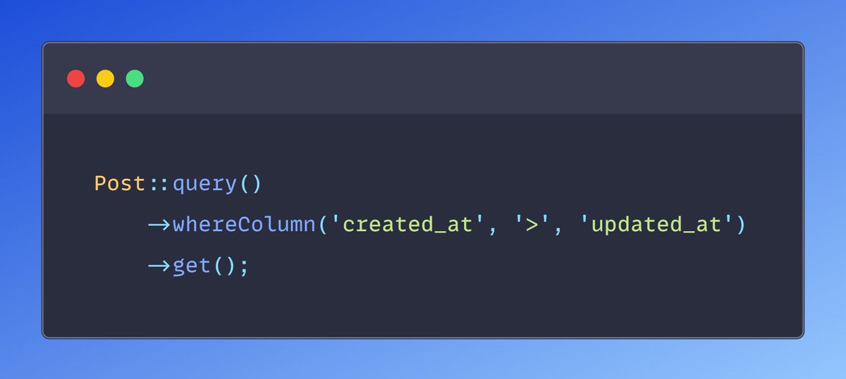 💡Laravel Tip: Want to posts that have been updated after they were created? #laravel