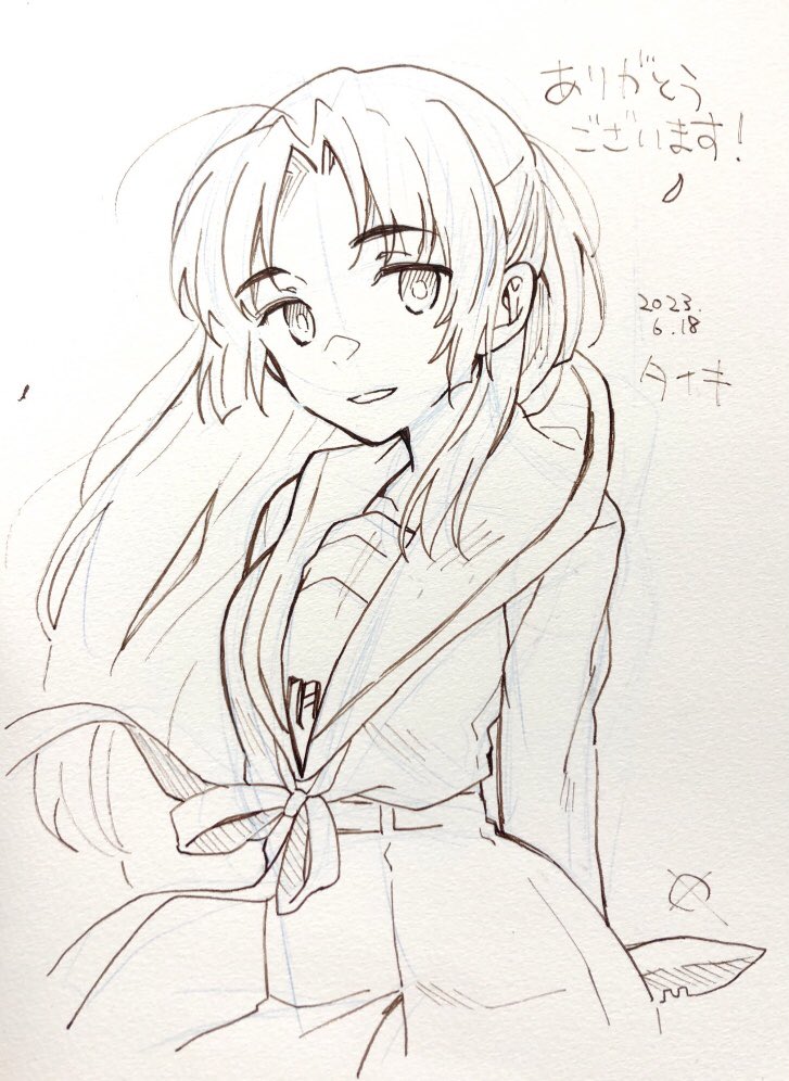 今日のサンクリで描いたスケブ ①朝倉さん ②ポニテハルヒ ③アンニュイハルヒ  残りはエッチなのでR18垢のリプツリーで