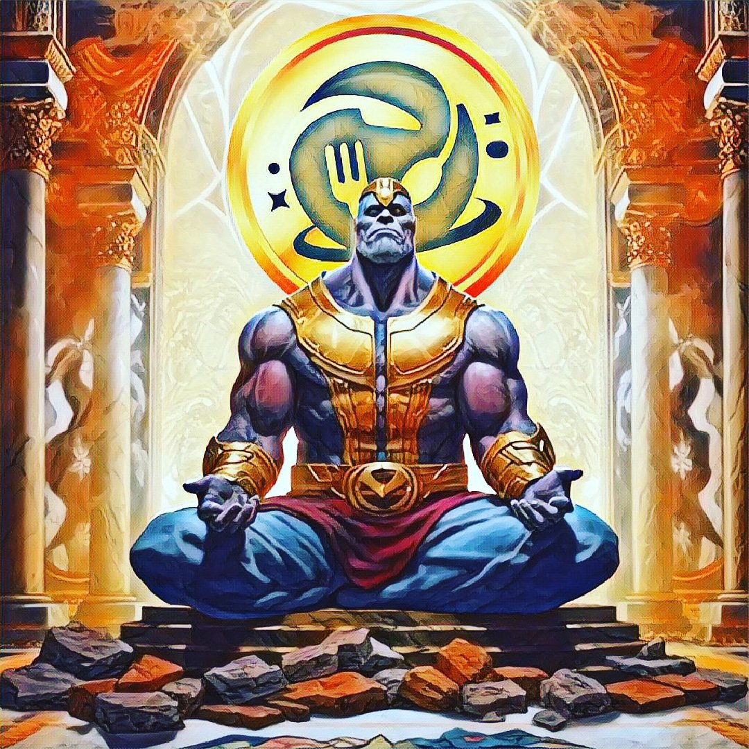 @binance This is Thanos chilling at @Yummy_V2 headquarters because the 3880 bnb staked on @binance as a Validator is making passive income for buybacks! No panic for Yummy in uncertain times because all yields go into the Ecosystem! #cryptocurrency #crypto