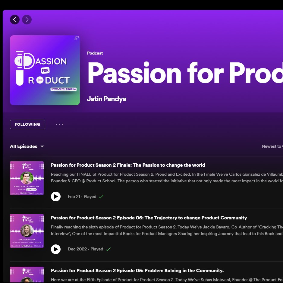 Is there anything different in Passion For Product look & feel, People? 👀

Better? Calming? Radiant? Amazing?
- All of the above🫶🏼

#productmanagement #podcast #AmazonMusic