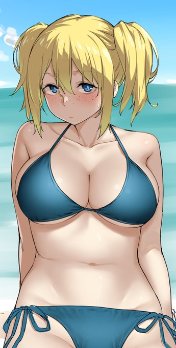 暑いのでオリキャラの水着。 