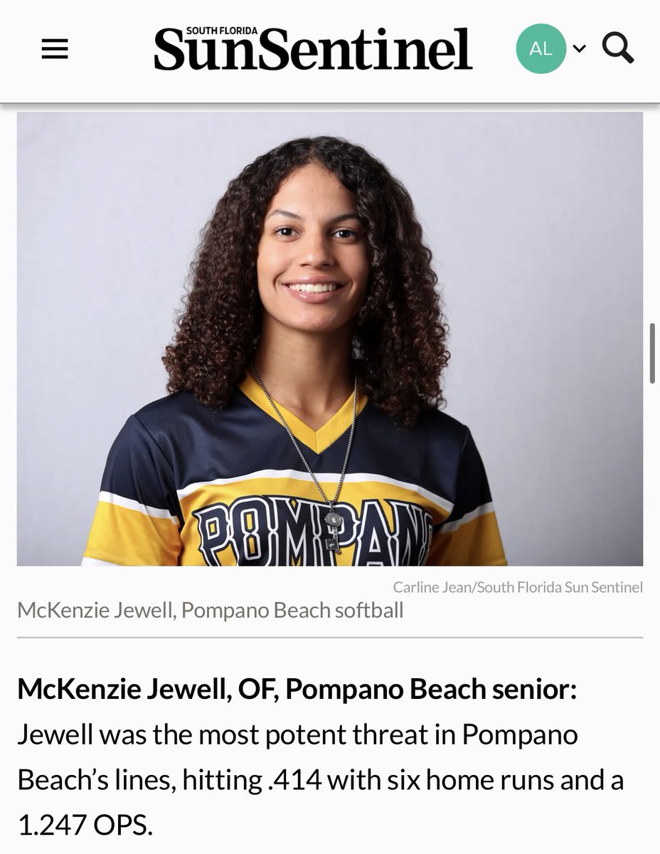 PbhsLady's tweet photo. Some more well deserved recognition for McKenzie Jewell and Sammy Murphy on making the Sun Sentinel All Broward First Team! Honorable Mention- Reiley McLeod. Congratulations ladies! @McKenzieJewell1 @smurphy2023 @Sentinel_Sports https://t.co/UMUk11j9H4