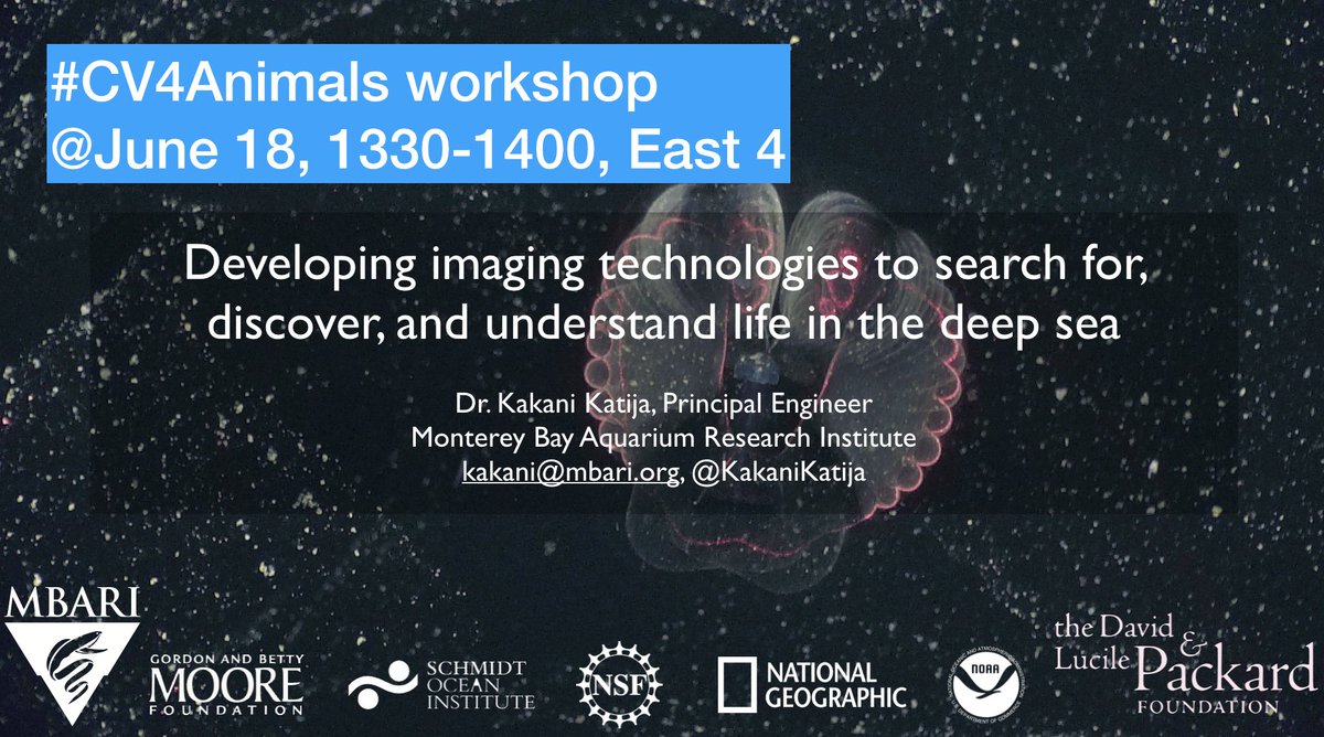 Dr. Kakani Katija (@kakanikatija) on Twitter photo So excited to be here at #CVPR2023 with the <a href="/BioinspirLab/">Bioinspiration Lab</a> + <a href="/OceanVisionAI/">Ocean Vision AI</a> + <a href="/FathomNet/">FathomNet</a> long-time collaborators. I'll be between <a href="/fgvcworkshop/">FGVC Workshop</a> #CV4Animals #OpenWorldTracking sessions today. So much amazing content <a href="/CVPR/">#CVPR2025</a>!! Check out my keynote 👇 if #ocean #imaging is your jam. 1/ So excited to be here at #CVPR2023 with the <a href="/BioinspirLab/">Bioinspiration Lab</a> + <a href="/OceanVisionAI/">Ocean Vision AI</a> + <a href="/FathomNet/">FathomNet</a> long-time collaborators. I'll be between <a href="/fgvcworkshop/">FGVC Workshop</a> #CV4Animals #OpenWorldTracking sessions today. So much amazing content <a href="/CVPR/">#CVPR2025</a>!! Check out my keynote 👇 if #ocean #imaging is your jam. 1/