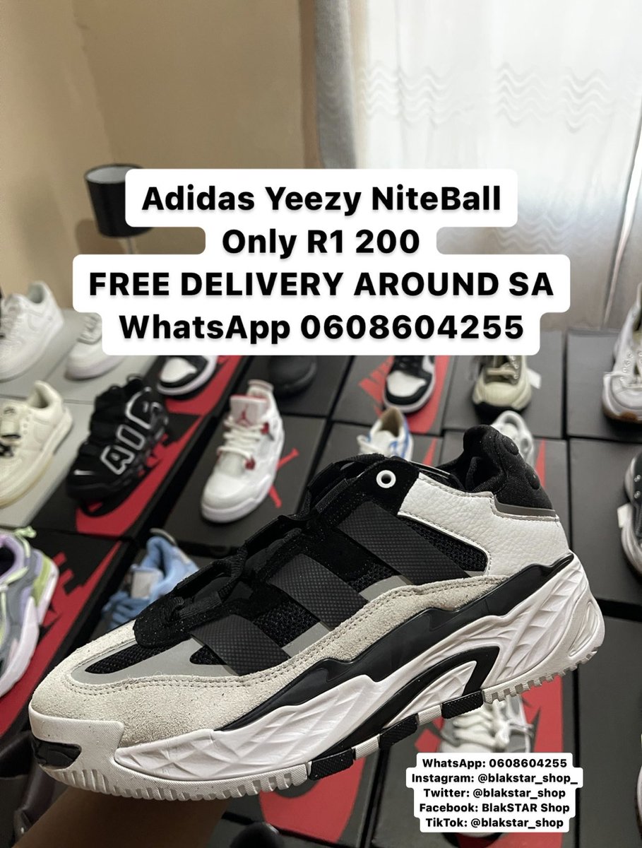 🥳⭐️👟SHOE OF THE DAY👟⭐️🥳

Adidás Yeezy Niteball
Only R1 200
FREE DELIVERY AROUND SA
WhatsApp 0608604255

COMES WITH A PAIR OF FREE ADIDAS SOCKS🧦

Cassper Panyaza stage 1 #ShakaiLembeMzansi #powerturns10 Tshwane #FathersDay