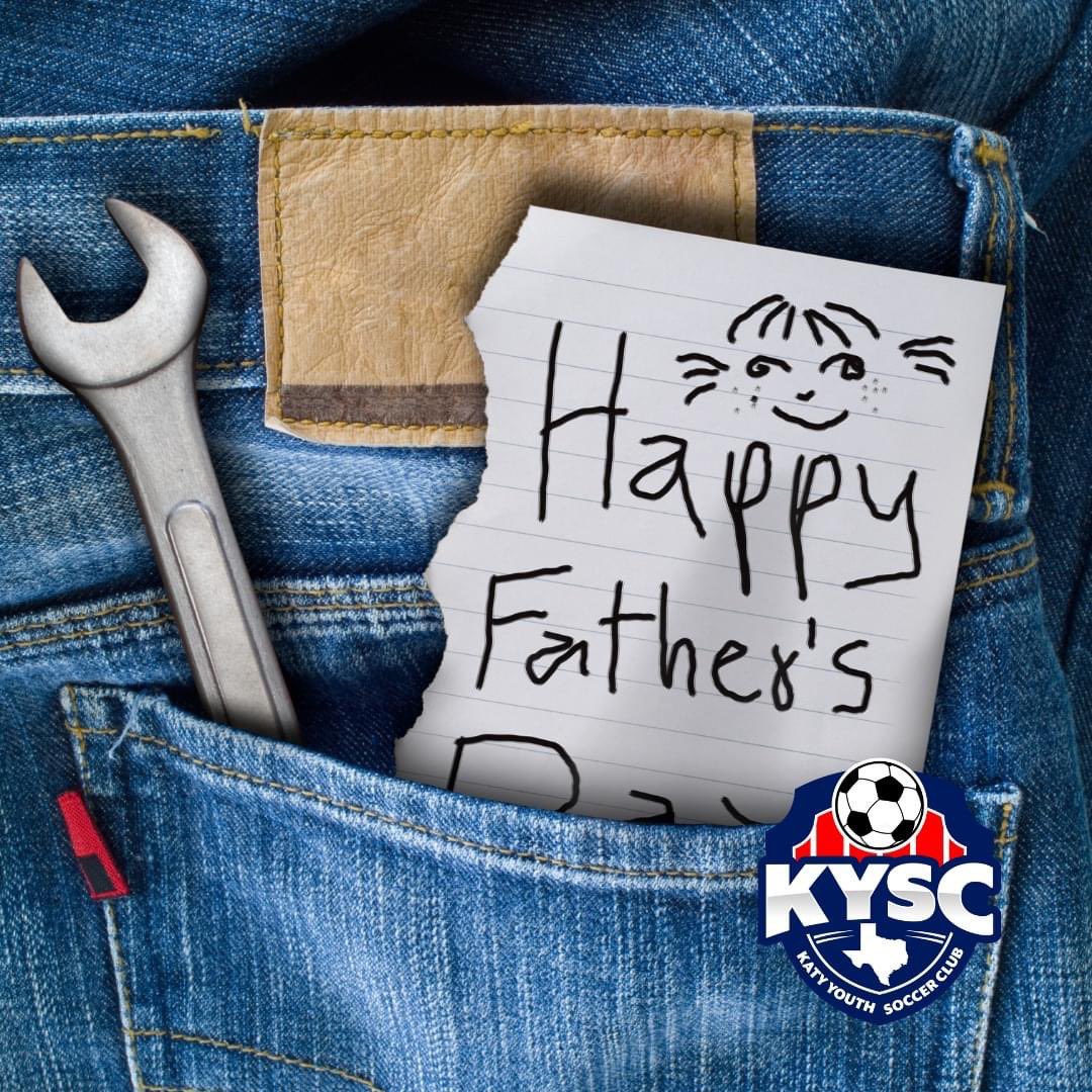 KYSCsoccer's tweet photo. Happy Father's Day to all the dads in the Katy Youth Soccer Club community! Thank you for your continued support and dedication to the sport. We couldn't do it without you. Enjoy your special day with your loved ones!

#fathersday #katyyouthsoccerclub #soccerdads #familytime https://t.co/8cTTKuVhHZ