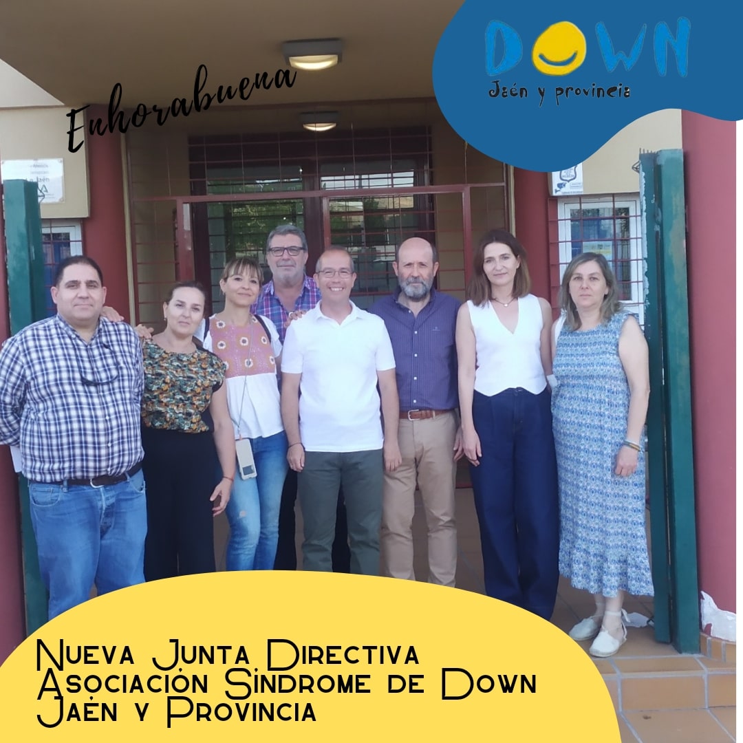 Nueva Junta Directiva de la Asociación Síndrome de Down de Jaén y Provincia, una nueva etapa se inicia en nuestra asociación llena de ilusión y con ganas de trabajar por y para las personas con Síndrome de Down y otras disapacidades.