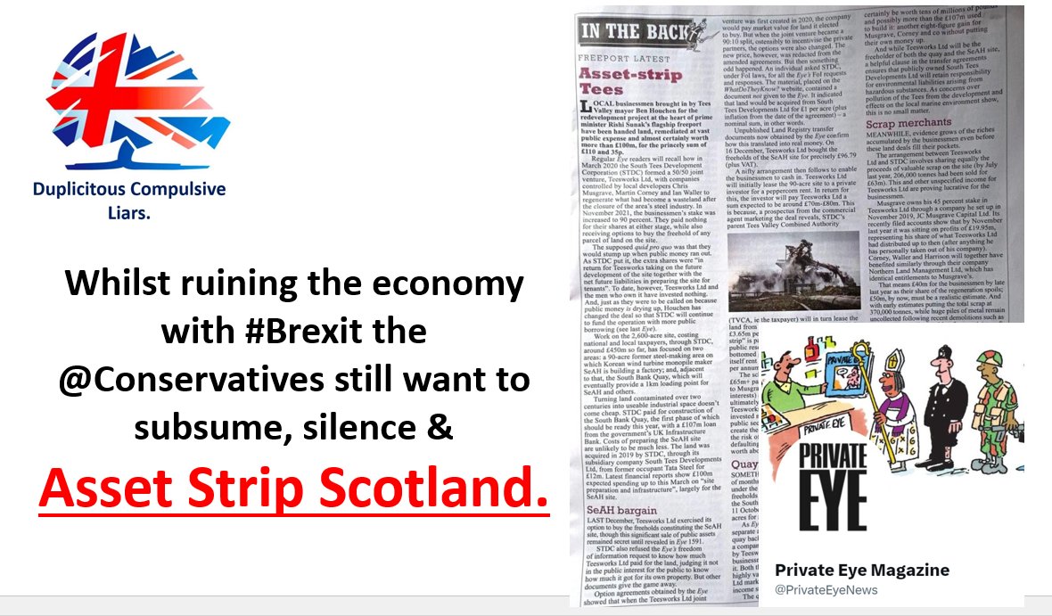 @KayBurley @STVColin @skynewsniall @Channel4News @krishgm @magnusllewellin @paulhutcheon @HTScotPol @ChrisMusson @ScotNational #ToxicTories and @UKlabour working together are going to Asset Strip Scotland!!