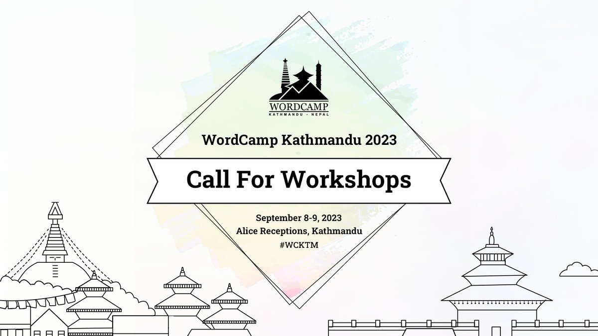 TheSunitaRai's tweet photo. . @WCKathmandu is calling for workshop proposals. 👩🏼‍💻 ��‍💻

Share your knowledge in an interactive, hands-on session and connect with our global community.  

Apply today: https://t.co/Y0GmzVIc4M   

Let’s create a great experience! 🤩

#WCKTM #WordPress https://t.co/vnMOJT2X1s
