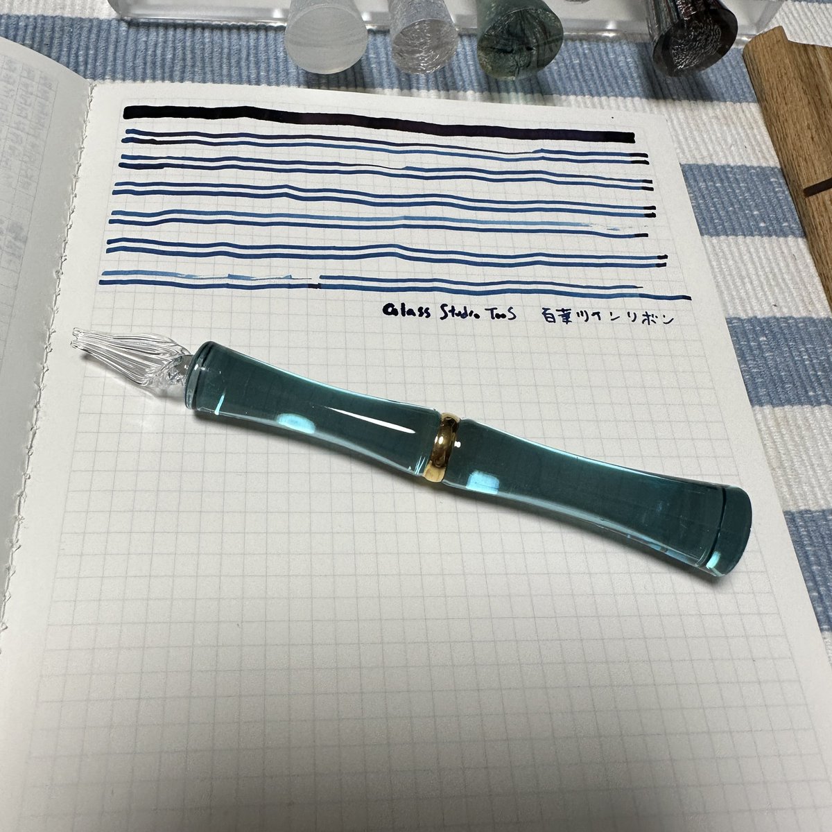 glass studio toos ガラスペン【リボンニブ】