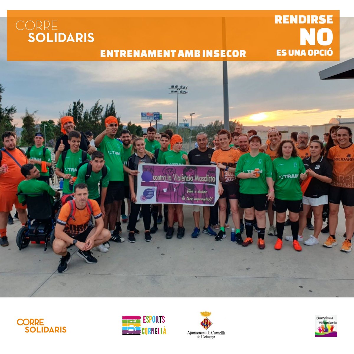 corre_solidaris's tweet photo. Este viernes pudimos disfrutar y aprender del entrenamiento junto al equipo @InsercorU  en #ComparTeam.
Hoy , se han convertido en campeones de Liga 💪😘

Felicidades Campeones 
#Rendirsenoesunaopción 

@esportscornella @ue_cornella @lesportalpunt https://t.co/pYhyx726LE