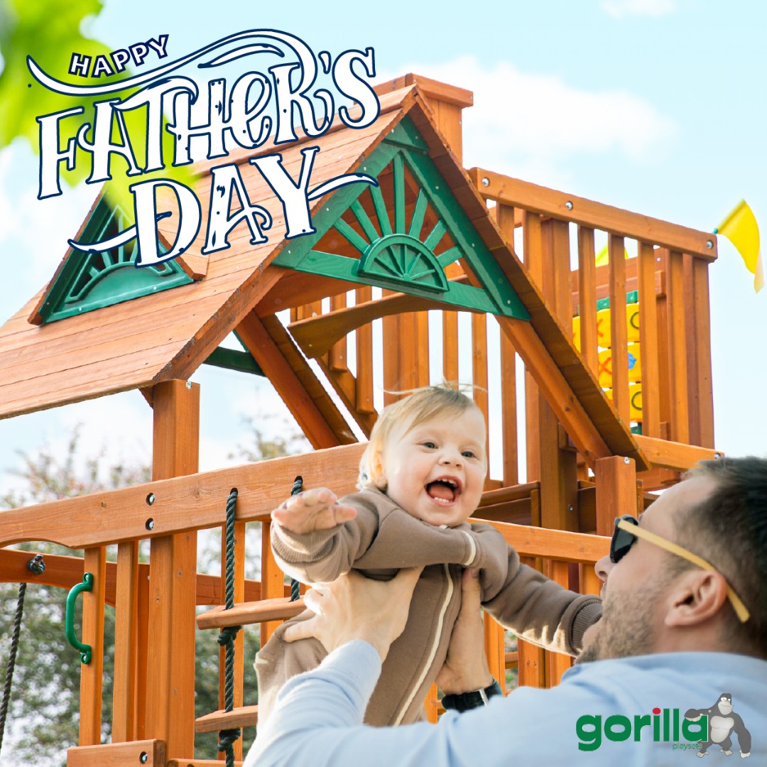 To the Dads who know how to have fun outdoors! Happy Father's Day from Gorilla Playsets! 🦍🍃 #gorillaplaysets