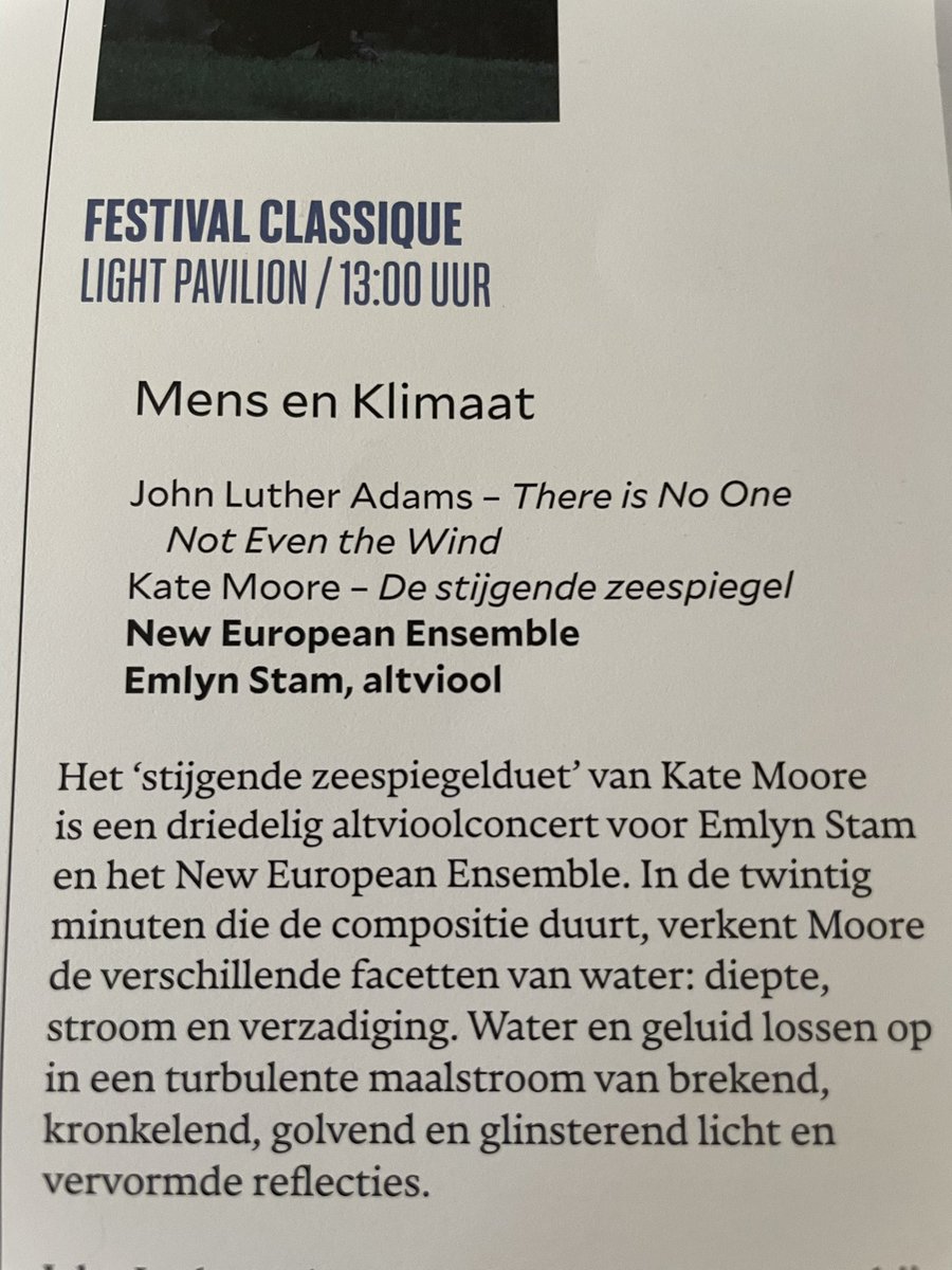 Het was een mooie dag op Scheveningen gisteren. <a href="/FestivalClassiq/">Festival Classique</a> in samenwerking met Dag in de Branding. Genoten van <a href="/neweuropean/">NewEuropeanEnsemble</a>, in het bijzonder van de première van Kate Moore, en van Maya Fridman &amp; Ludowic. Daarnaast heerlijk gezeten in strandtent Xiringuito.