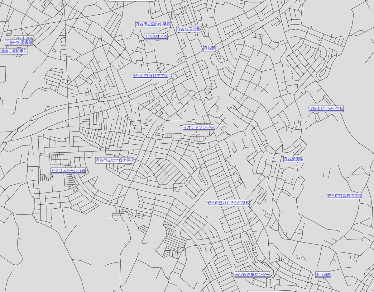 gm.ginnannman.com/#16/35.9444/13…
地理院地図（白地図）をベースマップに、wikidata、MS道路データ2（今回公開したタイル）を表示させるとこんな感じ。結構面白そう。