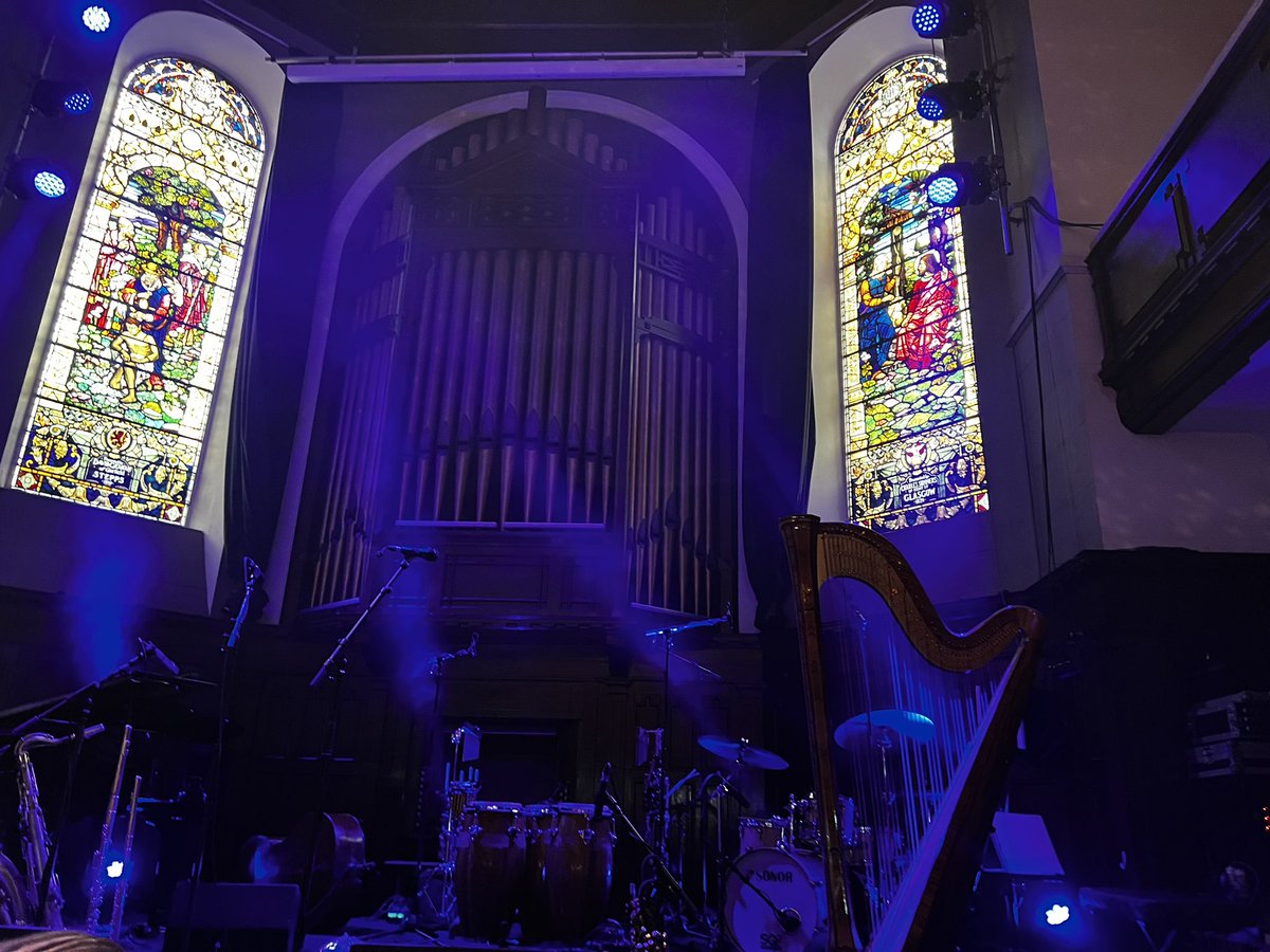 Matthew halsall and band @stlukesglasgow for @GlasgowJazzFest last night. Great space. Great show. @matthalsalljazz Great watching @harpistalice Alice on the harp #GlasgowJazzFestival