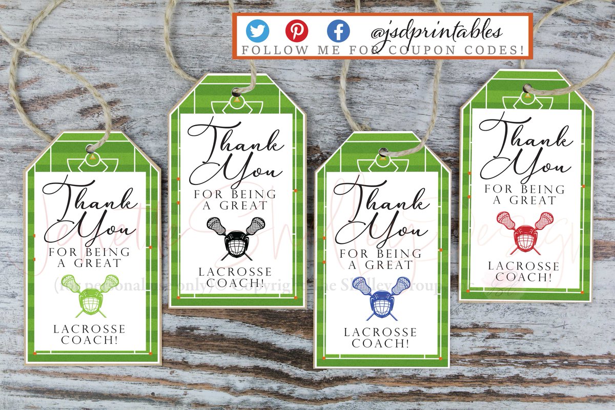 JSDprintables's tweet photo. Thank You For Being A Great Coach *Lacrosse Theme Gift Tags* instant download (shown as is) print-8.5" x 11"-1 jpeg file https://t.co/qJ6nbIVwf1 via @Etsy @jsdprintables #instantprintable #etsy #etsystore #smallbusiness #shopetsy #coachgifttag #gifttags #digitalgifttags #lacrosse https://t.co/0nsYAwtV8x