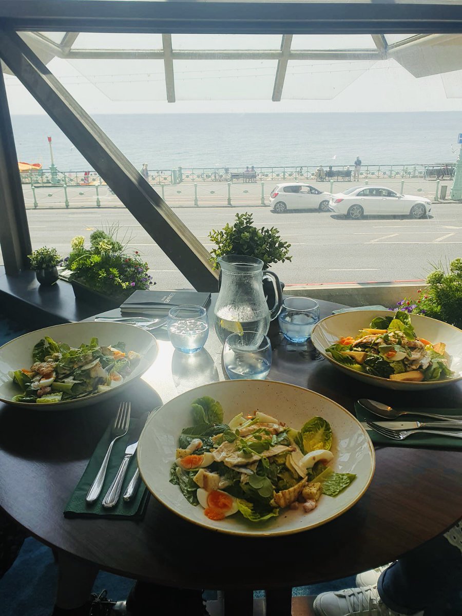 Lunch view goals 😍😍 the ceaser salad is one of my faves off the menu!