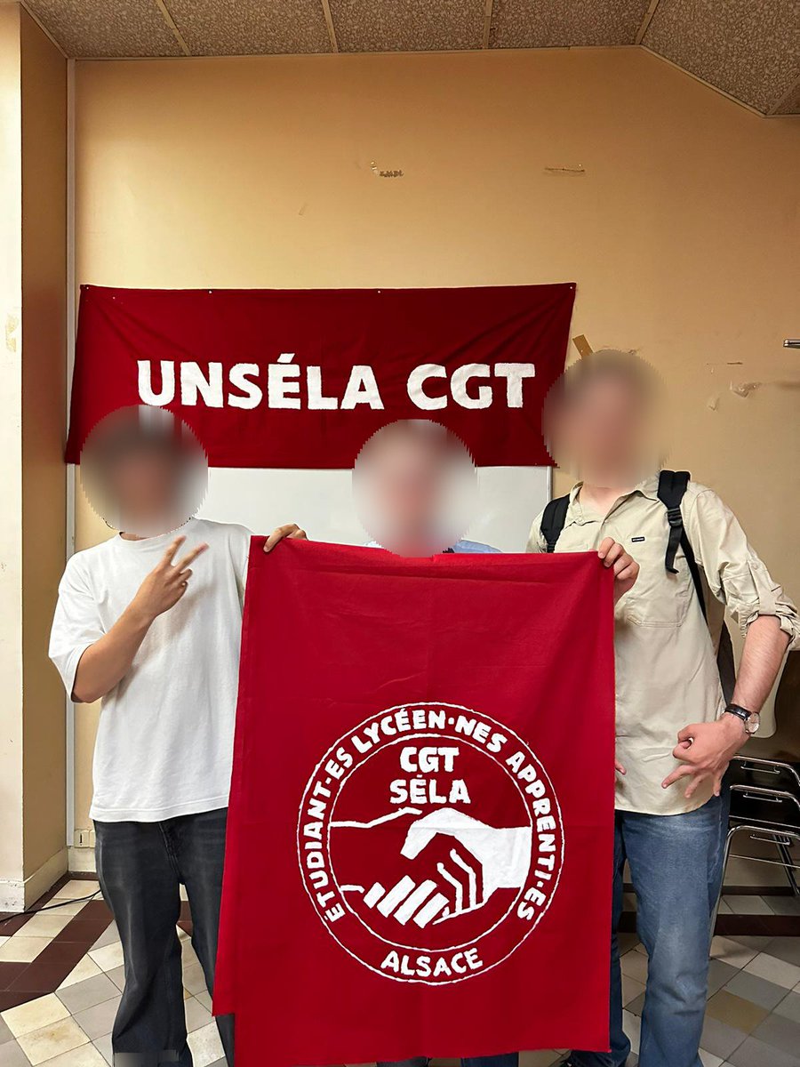 🔴 TRAVAILLEURS EN FORMATION, UNISSONS-NOUS !

👉 Une délégation de notre syndicat a participé hier au congrès fondateur de l’Union Nationale des Syndicats Étudiants, Lycéens, Apprentis de la CGT à Paris.

🚩 Vive la CGT, vive l'UNSÉLA-CGT, vive les SÉLA !
