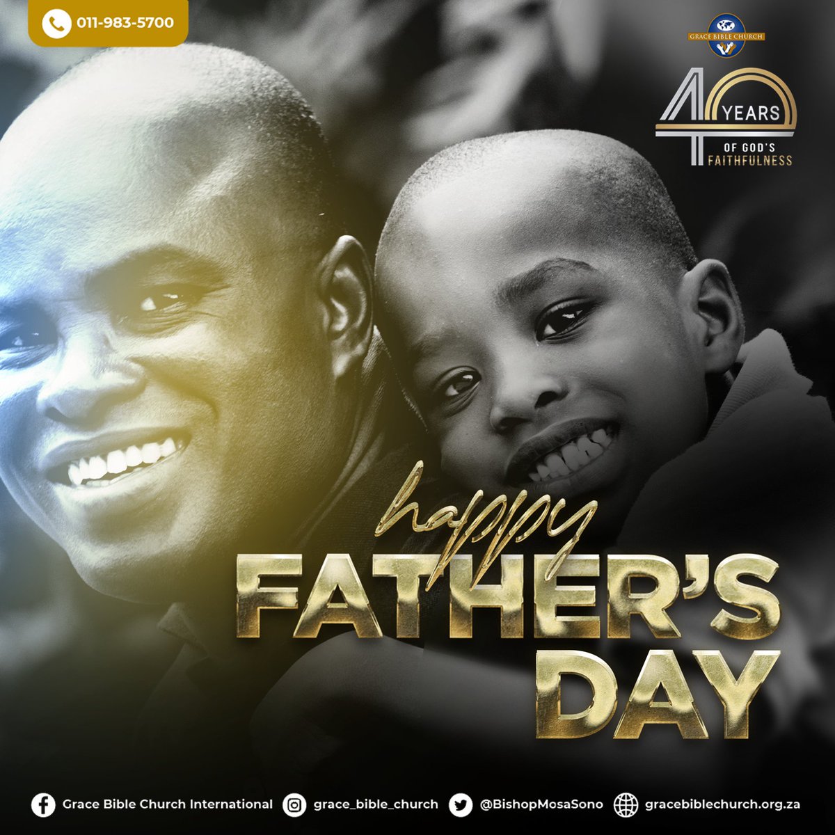 GBC_intl's tweet photo. Happy Father's Day to all the dads, oupas, uncles, and all father figures in our church and nation🫶🏾. 

God bless you

#Fathers
#40YearsOfGodsFaithfulness
#GrowthGraceGratitude https://t.co/Fl5VTmL1OW