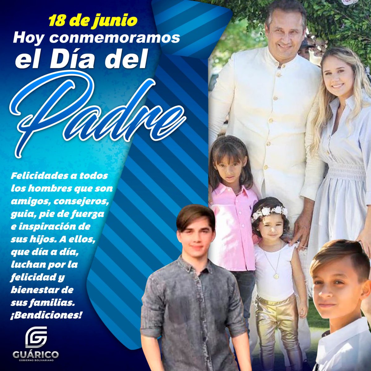 josemvasquez's tweet photo. Felicito a todos los padres de Guárico y Venezuela 🇻🇪

Que disfruten en familia y sigan siendo ejemplo en cada paso que sus hijos y nietos vayan dando en el andar de la vida.

¡Feliz Día del Padre! https://t.co/YDSmEzmdEe
