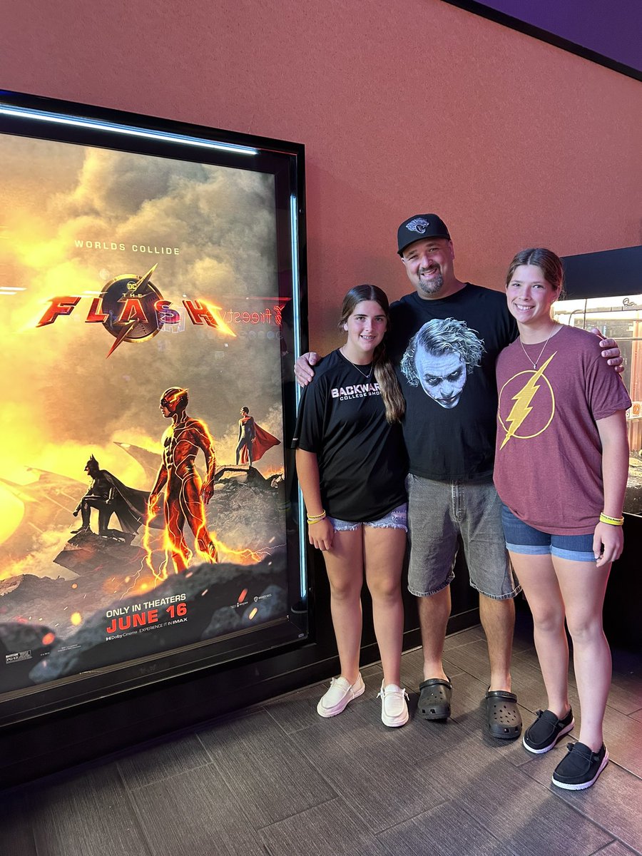 My girls taking me to the movies for Father’s Day. #FlashMovie