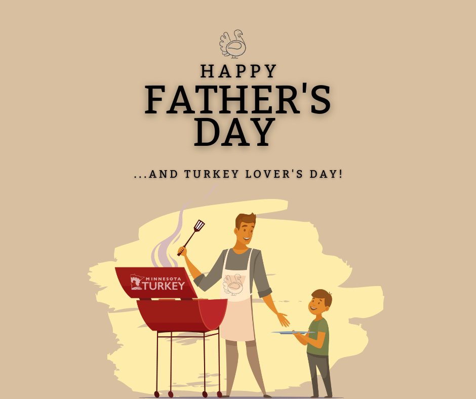 #DYK roughly 42% of Americans grill on #FathersDay?  AND #DYK, today is ALSO Turkey Lover's Day in MN?

Celebrate both w/ turkey on the grill for the father of your flock! Find creative inspiration w/ <a href="/turkeysmokebbq/">TurkeySmokeBBQ</a>!

Happy Father's Day! (&amp; Turkey Lover's Day) #TurkeyLoversMonth