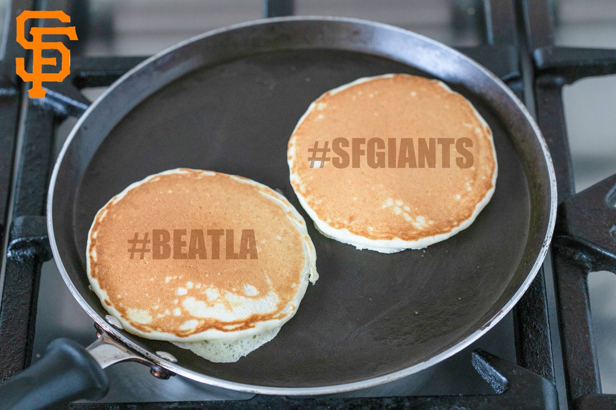 Wake up, #SFGTwitterFam !

Sweeping the Dodgers takes energy. Eat up and power up for today’s final series game!

#SFGiants 🥃⚾️ #BeatLA 
.