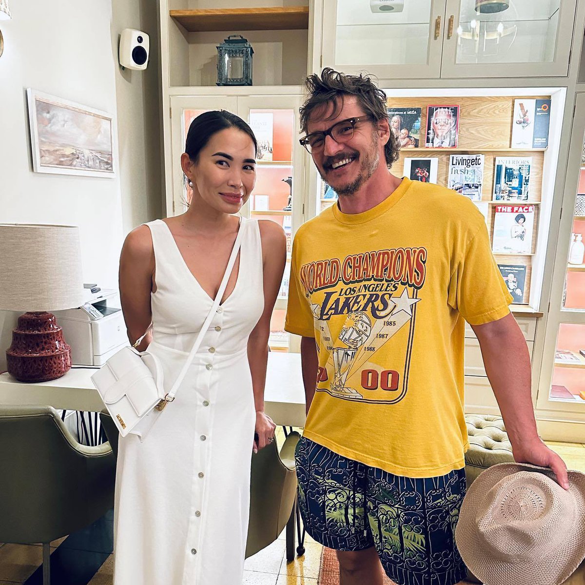 pedro pascal with a fan in morocco today