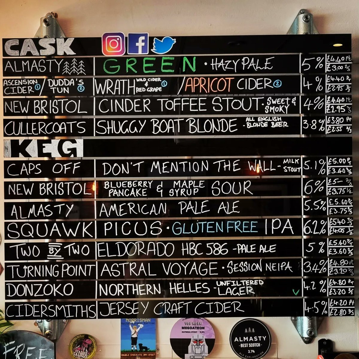 Todays board folks with <a href="/DonzokoBeer/">Donzoko</a> <a href="/AlmastyBrewCo/">Almasty Brewing Co</a> <a href="/NewBristol/">New Bristol Brewery</a> <a href="/SQUAWKBrewingCo/">SQUAWK BREWING CO</a> <a href="/TwoByTwoBrewing/">TwoByTwo</a> <a href="/TurningPointbco/">Turning Point Brew Co</a> <a href="/AscensionCider/">Ascension Cider</a> <a href="/DuddasTunCider/">Dudda's Tun Cider</a> <a href="/CullercoatsBrew/">Cullercoats Brewery</a> all on today #getinvolved #monkseaton #craftbeer #craftcider #craftcans