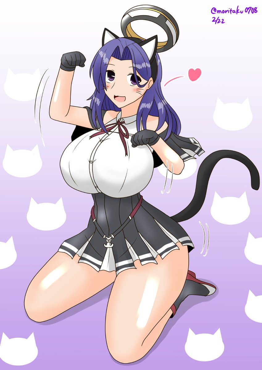 龍田(艦隊これくしょん) 「#乳の日 ほい!」|MORITAのイラスト