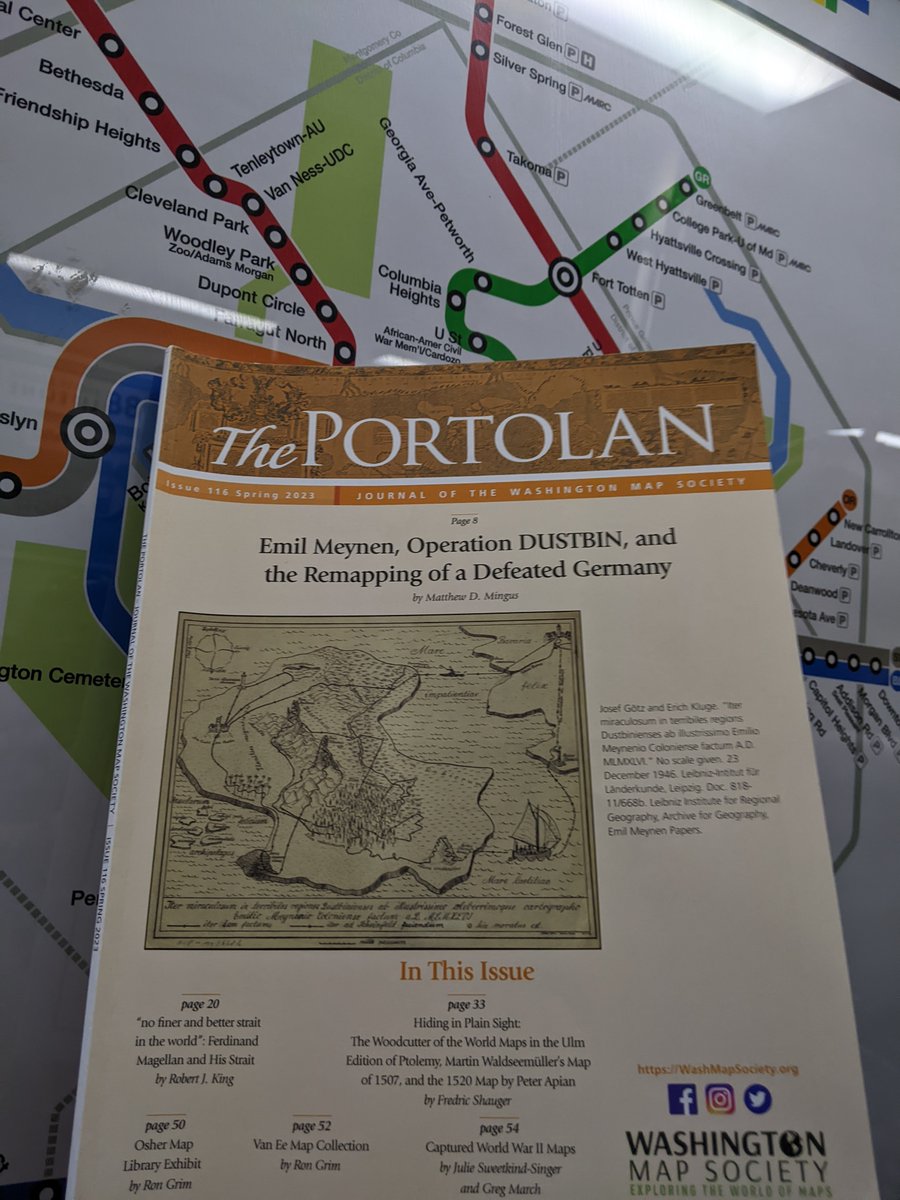 wmsmapsociety's tweet image. Regular riders of @wmata are surrounded by #maps every day. Metro is a great place for Washington Map Society members to read the latest issue of The Portolan. 

@washingtondc  #transitmaps @MapsintheWild