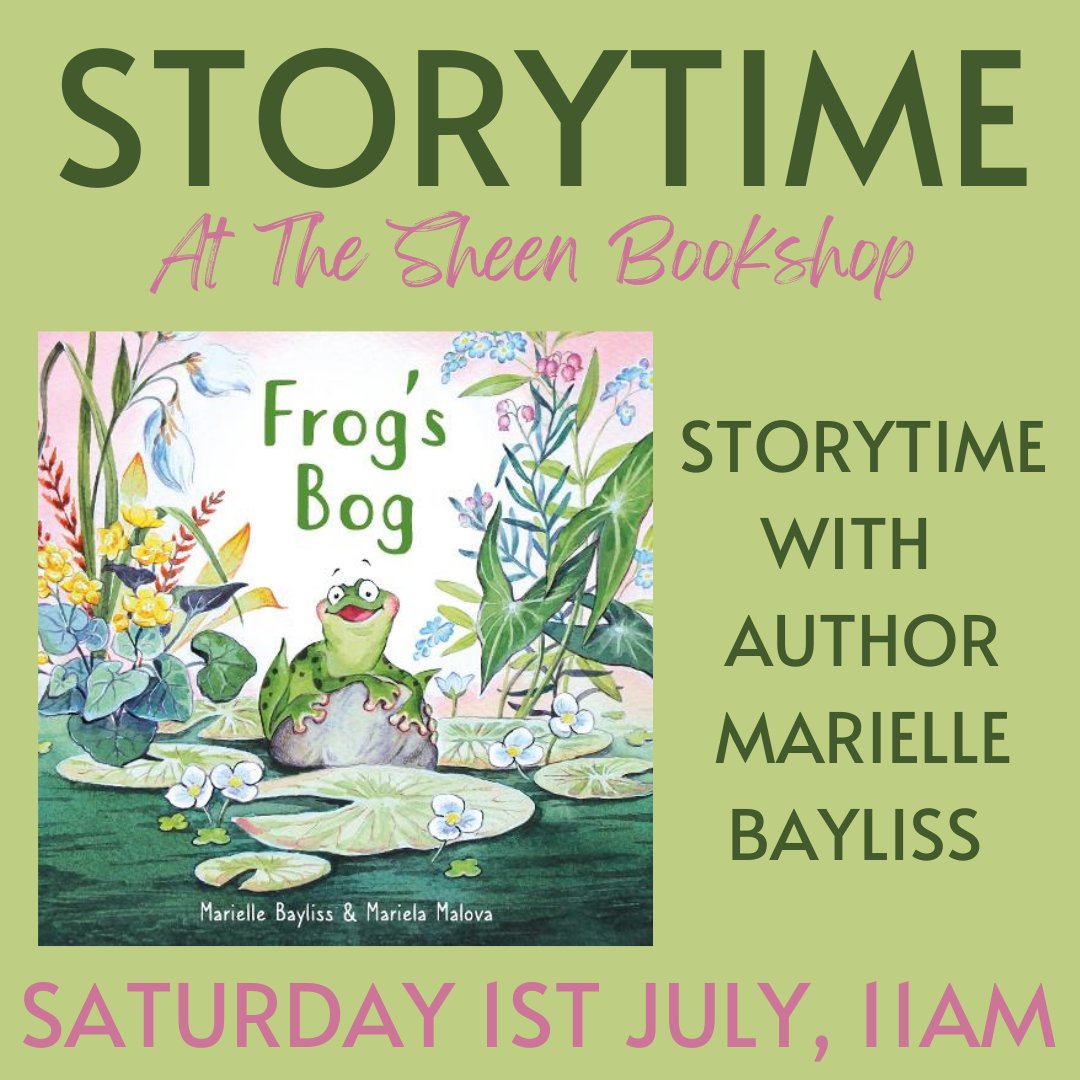 The first summer Storytime is coming up soon! 

Join us and author @MarielleBayliss on Saturday 1st July at 11am! Marielle will be reading her new picture book ‘Frogs Bog’!

Free event! 

#IndieBookshopWeek #FrogsBog #MarielleBayliss #Storytime