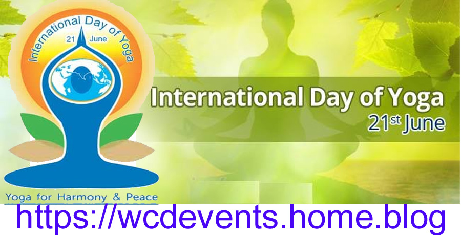 International Day of Yoga (# 1 out of 6) on 21st June
wcdevents.home.blog/june/internati…
#InternationalDayofYoga #DayofYoga #HappyYogaDay #YogaDay #yoga #JUNE #EVENT #WorldDay #InternationalDay #CelebrationDay #NationalDay #Programme #TelegramTips #DeleteWhatsApp #telegramchannel .