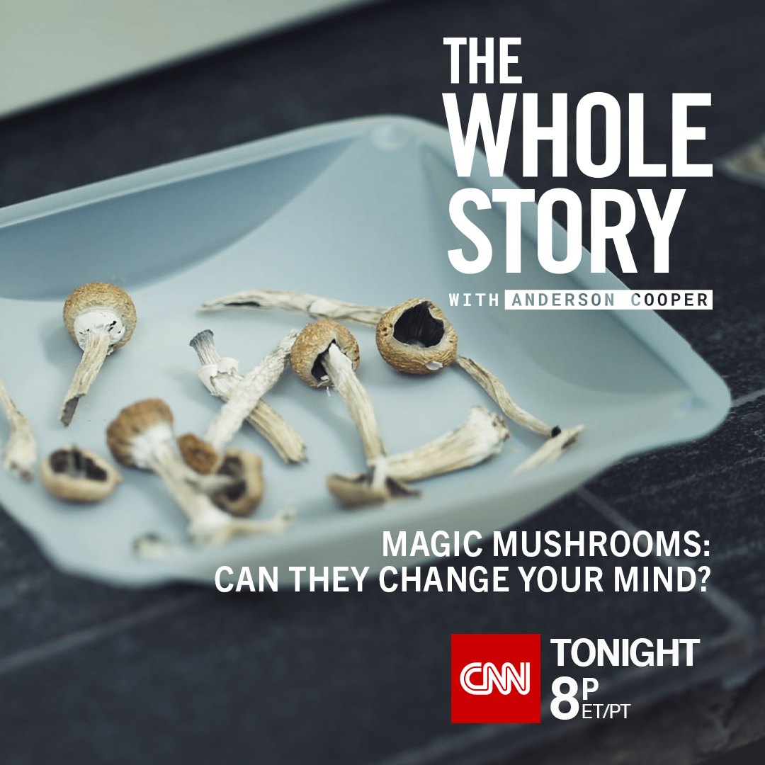 Are psychedelic mushrooms the future of mental health care? @David_Culver explores this burgeoning billion-dollar industry on a new episode of #TheWholeStory with @AndersonCooper, tonight at 8 p.m. ET/PT on CNN